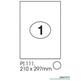 Print-it Laser White Labels A4 210 x 297mm PI-111