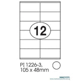 Print-it Laser White Labels 105 x 48mm PI-1226-3