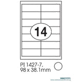 Print-it Laser White Labels 98 x 38.1mm PI-1427-7