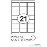 Print-it Laser White Labels 63.5 x 38.1mm PI-2137-1