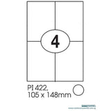 Print-it Laser White Labels 105 x 148mm PI-422