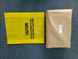 LDPE PRINTED BAG (YELLOW) CAUTION - 0.15mm X (16+4)