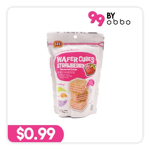 Lee Wafer Cubes - Strawberry - 90g - Obbo.SG