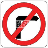 NO RIGHT TURN (LTA/RD/SD99/TFP1/31_ALU) - Obbo.SG