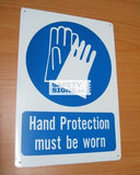 Hand Protection Must Be Worn (M011B_ALU) - Obbo.SG
