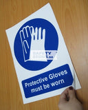 Protective Gloves Must Be Worn (M011B_VNL) - Obbo.SG