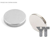 MAGNET DISC CHROME ROUND 19 X 4MM