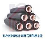 Black Stretch Film Pallet Film 3kg (1 CARTON 6 ROLLS) / Shrink Wrap Black Color