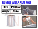 (1 Carton 30 pcs) Small Stretch Film Bundle Wrap Roll 4 Inch (100mm) Width / Shrink Wrap / Baby Roll