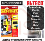 Alteco 3 Ton 4min Quick Epoxy Adhesive A+B / Metal Repair / Wood Repair / Plastic Repair