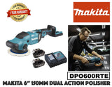 Makita DPO600RTE 18V LXT Brushless Cordless 150mm (6inch) Random Orbit Polisher Dual Action - Obbo.SG