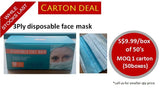 3ply disposable face mask - Obbo.SG
