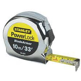 STANLEY Chrome Measuring Tape 10M/33Ft - Obbo.SG