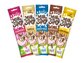 Milk Sippy Flavoured Bead Straws - 5 different flavours - Chocolate, Chocolate Banana, Strawberry, Vanilla, Cookies and Cream - Obbo.SG