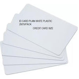 Plastic ID Card Plain White Pack of 250