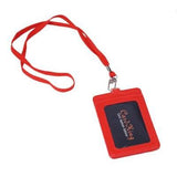 2 Pocket PU Holder with Lanyard SL311