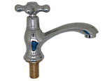 Chrome plated cross handle basin pillar tap
