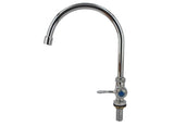 Quick turn action pillar sink tap with projection spout