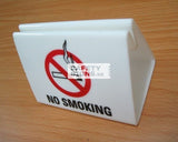No Smoking Table Sign (P054_ACRBent) - Obbo.SG