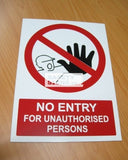 No Entry For Unauthorised Persons (P069_ALU) - Obbo.SG
