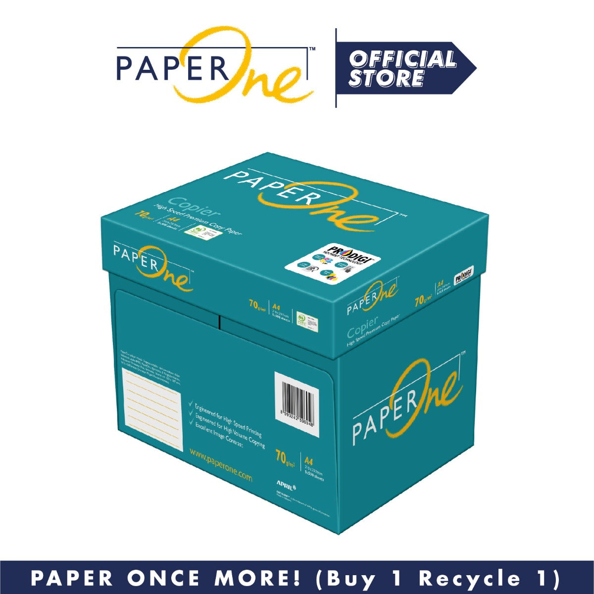 Paperone Copier A4 70gsm (5 Reams/carton) CA-70001P1 - Obbo.SG