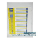 10 Part White Index Divider - Obbo.SG