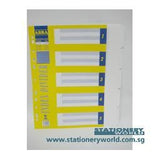 5 Part White Index Divider