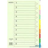 Centre 10 Part Colour Index Divider ID-1001/ID-100