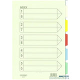 Centre 5 Part Colour Index Divider A4 ID-5001 - Obbo.SG