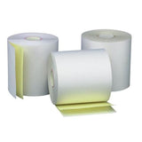 NCR 2 Ply Paper Roll White Yellow 76 x 70 x 12 to 13.5mm - Obbo.SG