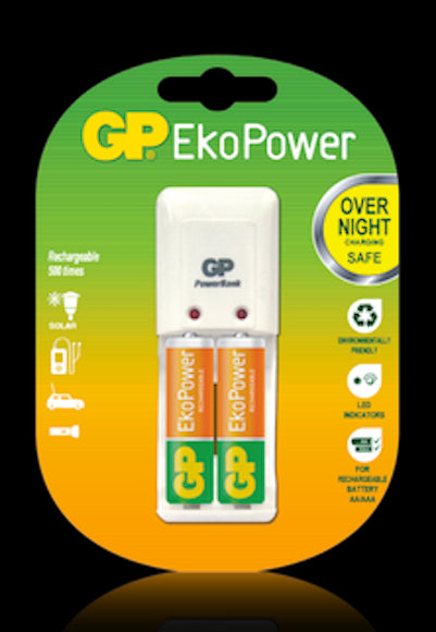 GP PB330 Battery Charger with 2 x AAA 600 mAh - Obbo.SG