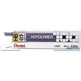 Pentel Hipolymer Pencil Lead HB 0.5mm C205/C255 - Obbo.SG