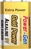 Gold Power 9V Alkaine 1pc Wrap - Obbo.SG