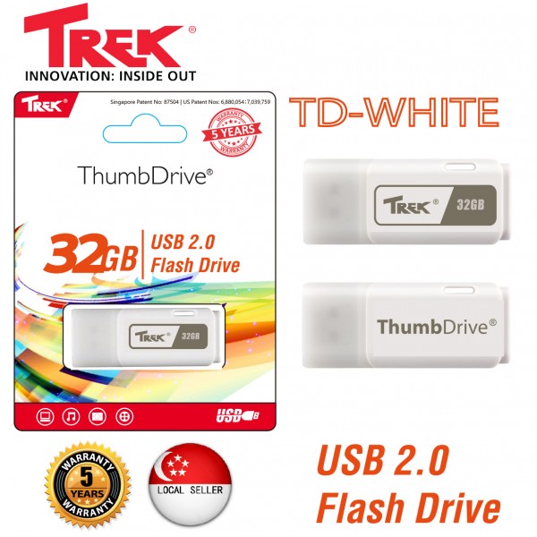 Trek USB Thumbdrive - TD White 32GB - Obbo.SG