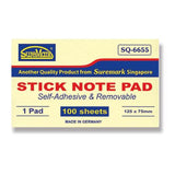 Suremark Stick Note Pad 125 x 75mm SQ6655