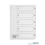 PVC Index Divider (1 to 5)