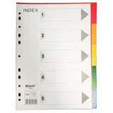 PVC 5 Colour Index Divider A4 - Obbo.SG