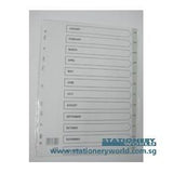 PVC Index Divider Months - Obbo.SG