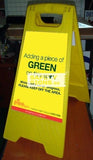 Yellow Plastic A Stand 1 - Obbo.SG