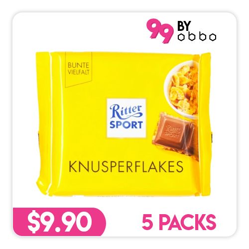 Ritter Sport Chocolate Cornflakes - 5 Packs - Obbo.SG