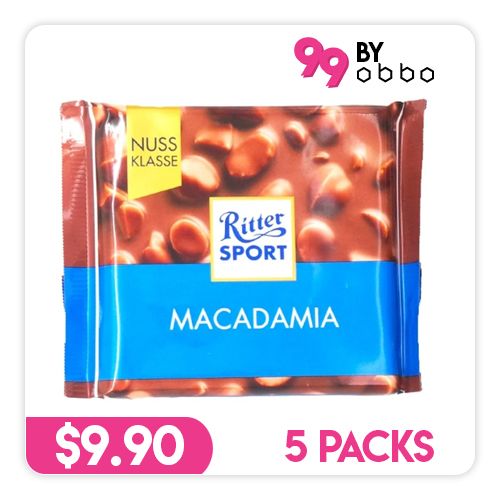 Ritter Sport Chocolate Macadamia - 5 Packs - Obbo.SG