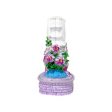 4 Merlion Statue with Purple Vanda - Obbo.SG
