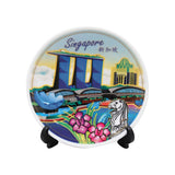 4 Ceramic Plate with Stand - Marina Bay Sands - Obbo.SG