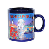 Mini Ceramic Blue 4oz Mug - Merlion/Sentosa