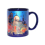 Ceramic Blue 10oz Mug - Merlion/Culture - Obbo.SG