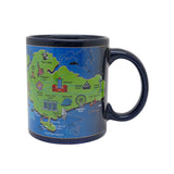 Ceramic 10oz Blue Mug - Iconic Spore Map - Obbo.SG