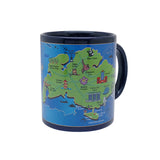 Ceramic 10oz Blue Mug - Iconic Spore Map - Obbo.SG