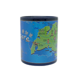 Ceramic 10oz Blue Mug - Iconic Spore Map - Obbo.SG