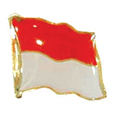 Collar Pin - Indonesia Flag - Obbo.SG