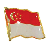 Collar Pin - Singapore Flag (Wavy) - Obbo.SG